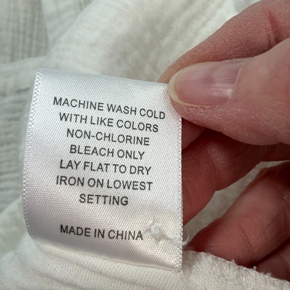 Marea by Liz Joy Everly Cotton Gauze Peasant Top Size S Boho Fairy Coastal - Picture 7 of 7